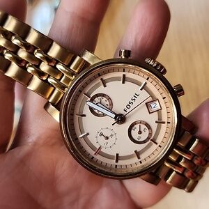Fossil Chronograph Champagne Dial ES2197